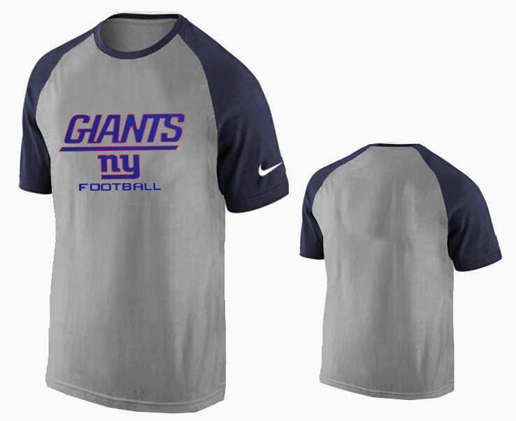 Nike New York Giants Ash Tri Big Play Raglan T Shirt Grey11