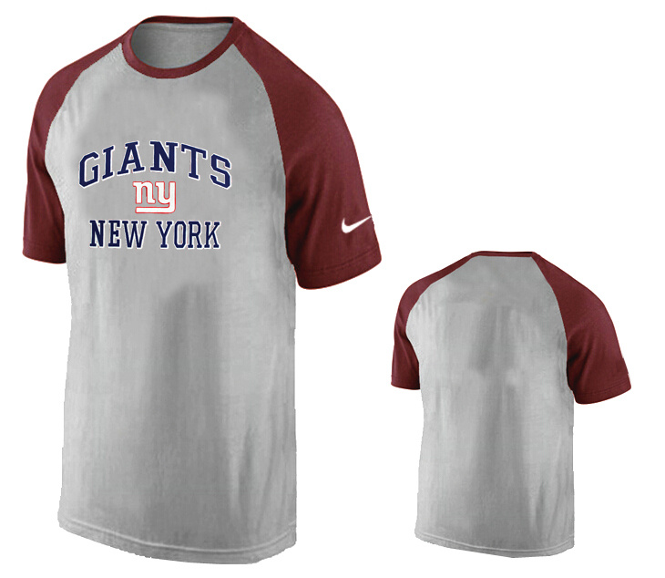 Nike New York Giants Ash Tri Big Play Raglan T Shirt Grey16
