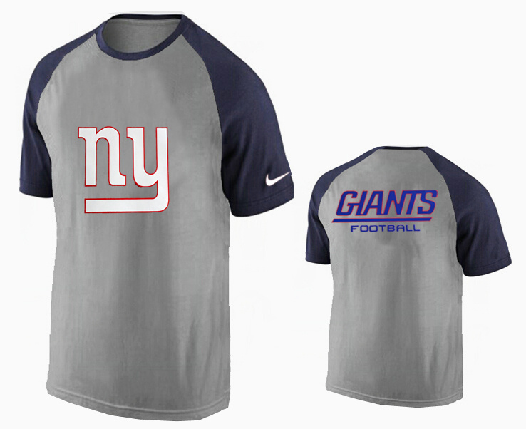 Nike New York Giants Ash Tri Big Play Raglan T Shirt Grey2
