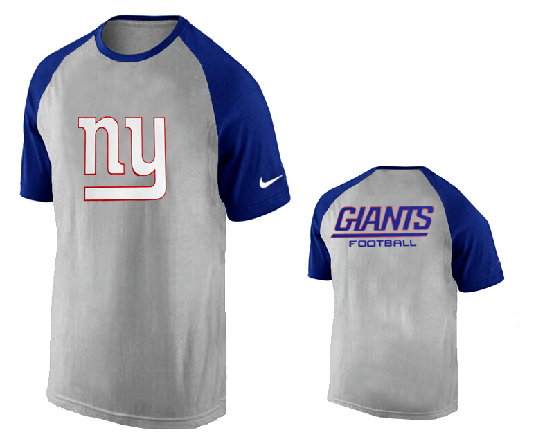 Nike New York Giants Ash Tri Big Play Raglan T Shirt Grey3
