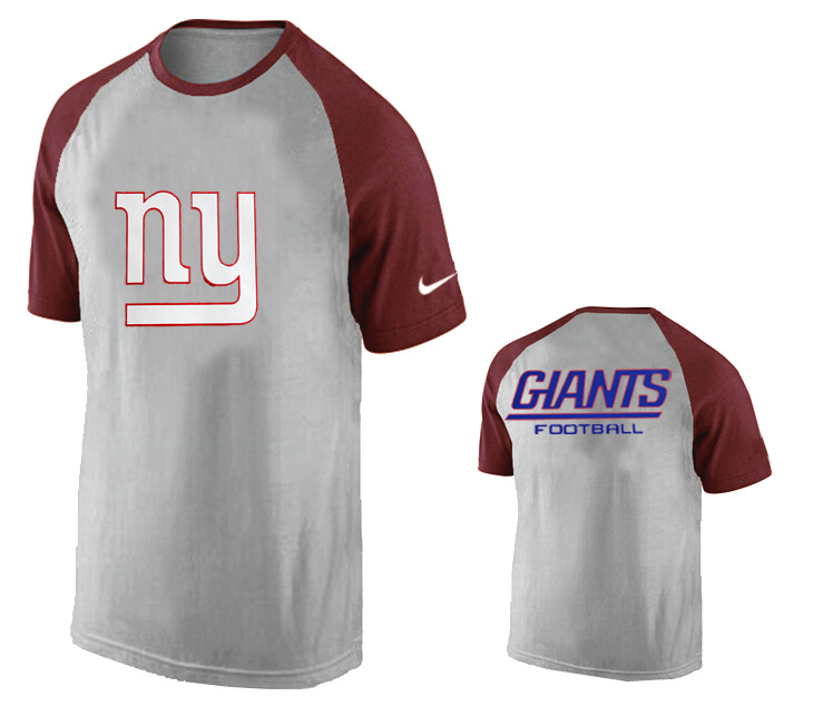 Nike New York Giants Ash Tri Big Play Raglan T Shirt Grey4