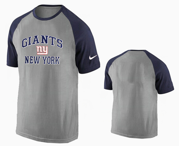 Nike New York Giants Ash Tri Big Play Raglan T Shirt Grey6
