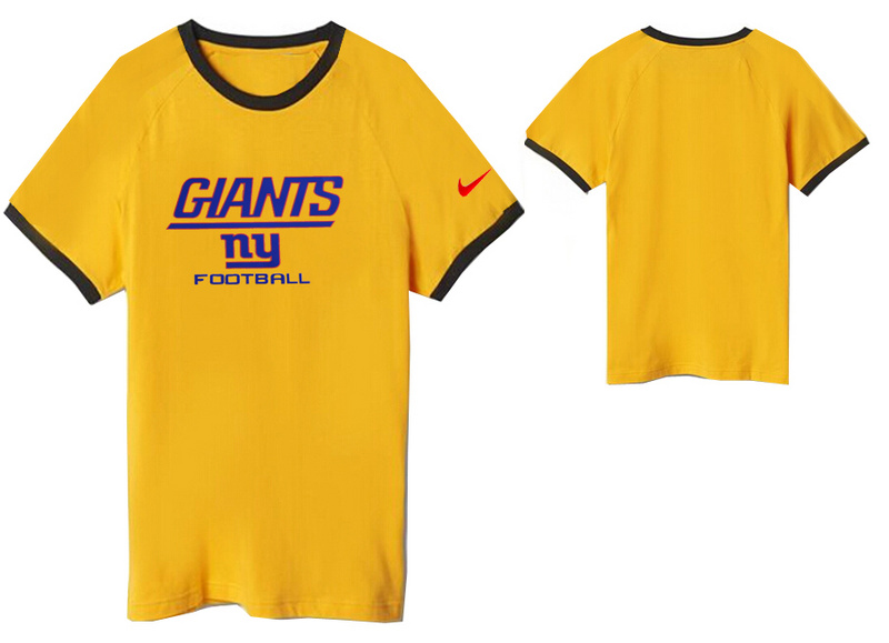 Nike New York Giants Round Neck Yellow