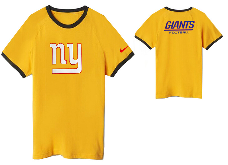 Nike New York Giants Round Neck Yellow2