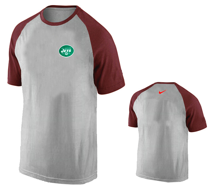 Nike New York Jets Ash Tri Big Play Raglan T Shirt Grey10