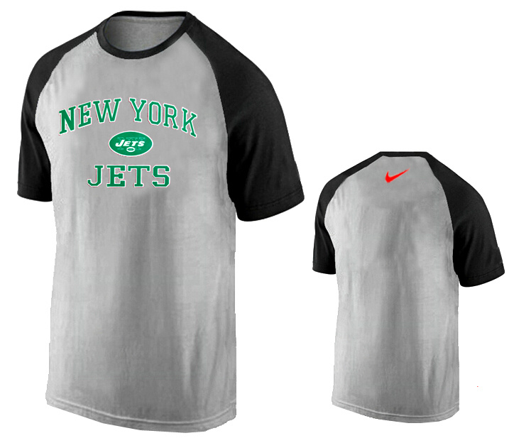 Nike New York Jets Ash Tri Big Play Raglan T Shirt Grey3