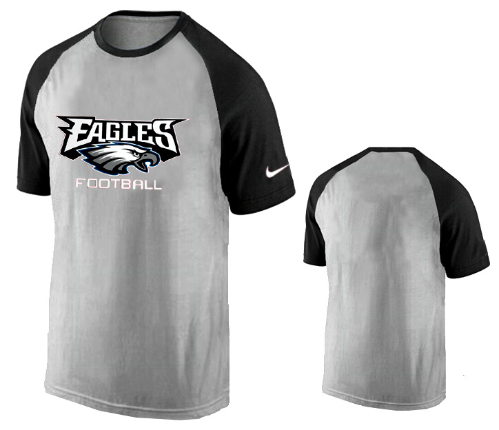 Nike Philadelphia Eagles Ash Tri Big Play Raglan T Shirt Grey