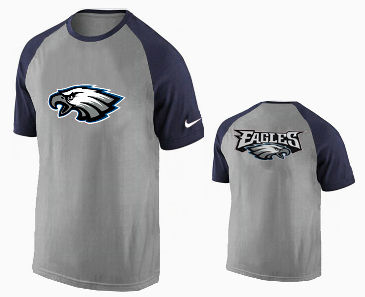 Nike Philadelphia Eagles Ash Tri Big Play Raglan T Shirt Grey15
