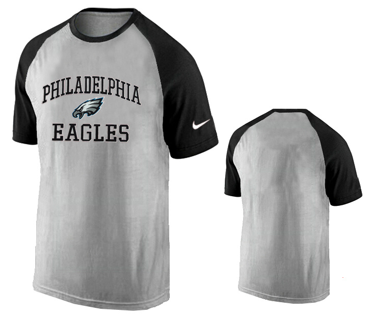 Nike Philadelphia Eagles Ash Tri Big Play Raglan T Shirt Grey4