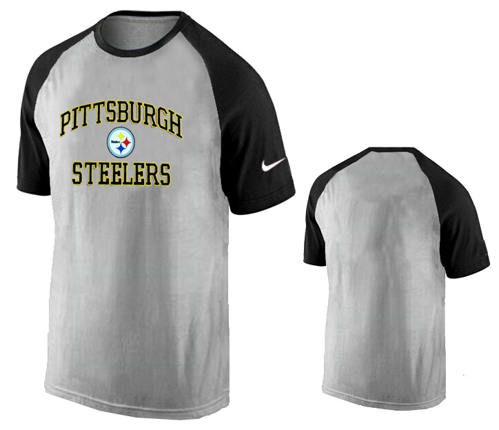 Nike Pittsburgh Steelers Ash Tri Big Play Raglan T Shirt Grey Nike Pittsburgh Steelers Ash Tri Big Play Raglan T Shirt Grey