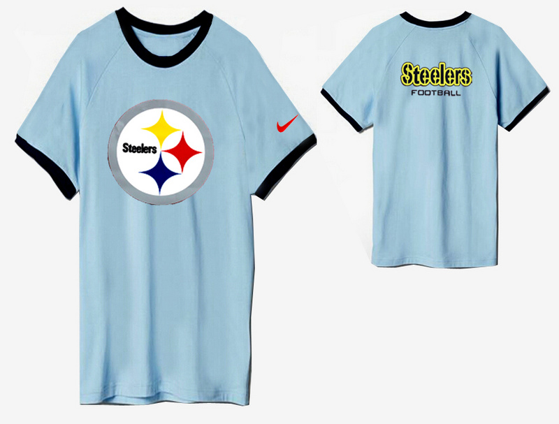 Nike Pittsburgh Steelers Round Neck L.Blue - Click Image to Close