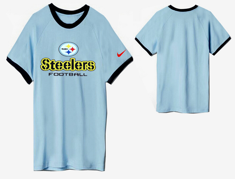 Nike Pittsburgh Steelers Round Neck L.Blue2