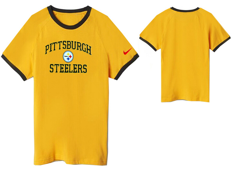 Nike Pittsburgh Steelers Round Neck Yellow3