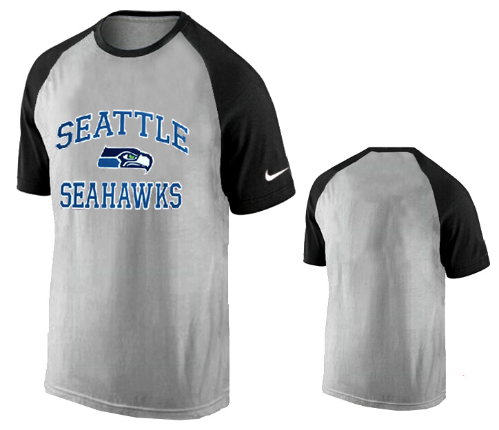 Nike Seattle Seahawks Ash Tri Big Play Raglan T Shirt Grey