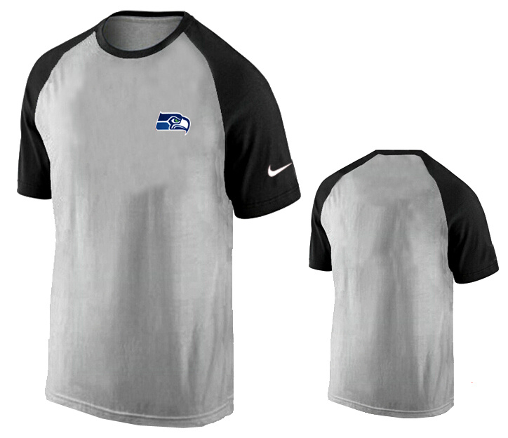 Nike Seattle Seahawks Ash Tri Big Play Raglan T Shirt Grey16