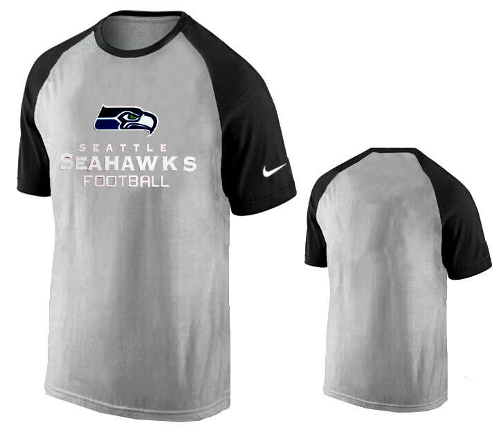 Nike Seattle Seahawks Ash Tri Big Play Raglan T Shirt Grey8