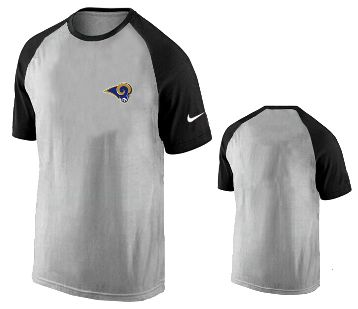 Nike St.Louis Rams Ash Tri Big Play Raglan T Shirt Grey