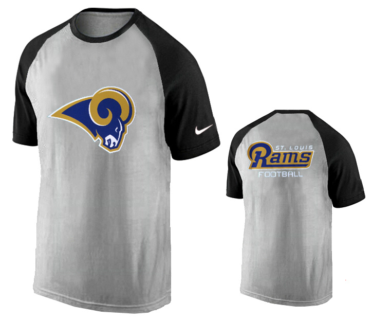 Nike St.Louis Rams Ash Tri Big Play Raglan T Shirt Grey10