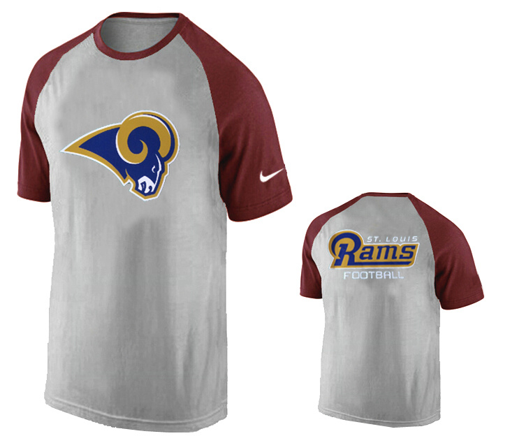 Nike St.Louis Rams Ash Tri Big Play Raglan T Shirt Grey11