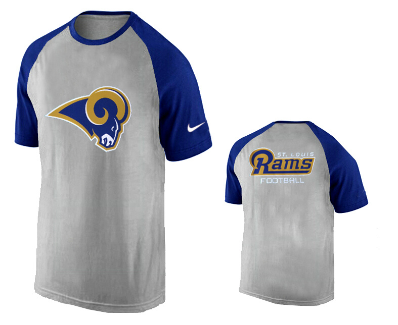Nike St.Louis Rams Ash Tri Big Play Raglan T Shirt Grey12