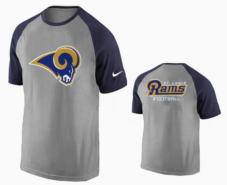 Nike St.Louis Rams Ash Tri Big Play Raglan T Shirt Grey9