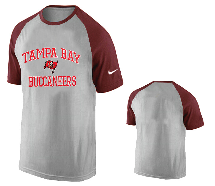 Nike Tampa Bay Buccaneers Ash Tri Big Play Raglan T Shirt Grey2