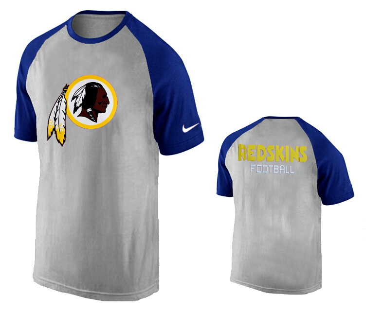 Nike Washington Redskins Ash Tri Big Play Raglan T Shirt Grey12 - Click Image to Close