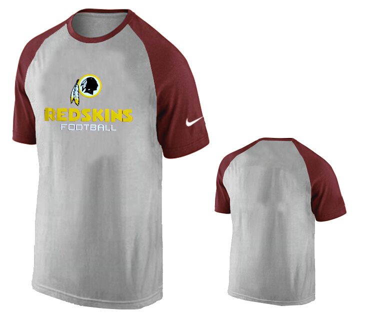 Nike Washington Redskins Ash Tri Big Play Raglan T Shirt Grey6