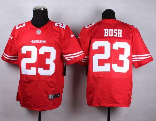 Nike 49ers 23 Reggie Bush Red Elite Jersey
