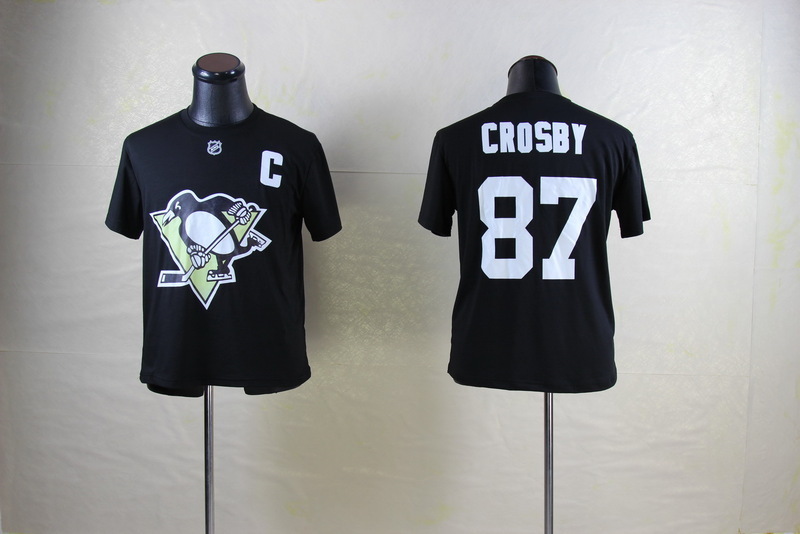 Penguins 87 Crosby Black Name & Number T Shirt