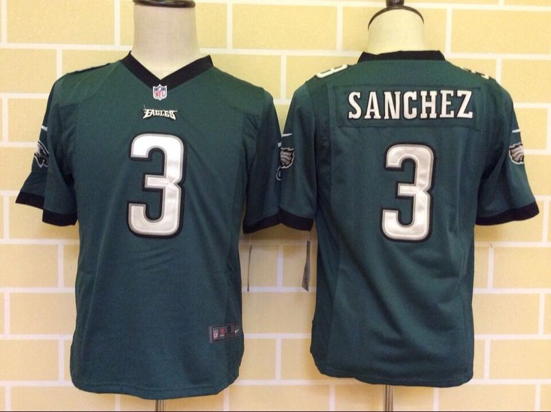 Nike Eagles 3 Sanchez Green Youth Game Jersey