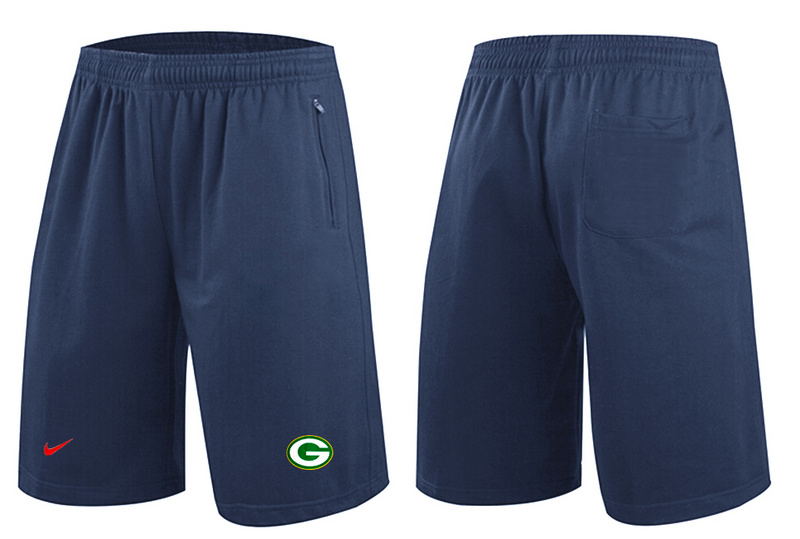 Nike NFL Packers Navy Blue Shorts - Click Image to Close