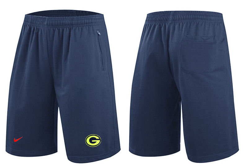 Nike NFL Packers Navy Blue Shorts2 - Click Image to Close