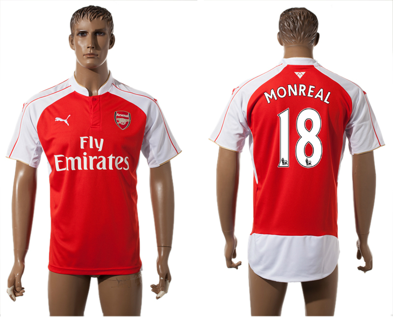 2015-16 Arsenal 18 MONREAL Home Thailand Jersey