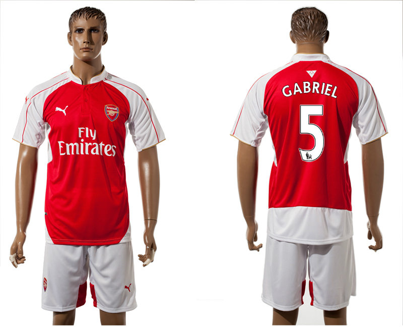 2015-16 Arsenal 5 GABRIEL Home Jersey
