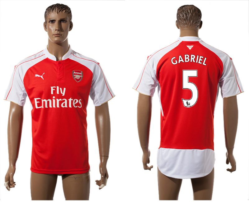2015-16 Arsenal 5 GABRIEL Home Thailand Jersey