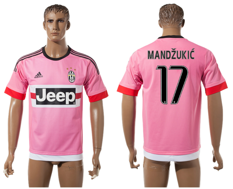 2015-16 Juventus 17 MANDZUKIC Away Thailand Jersey