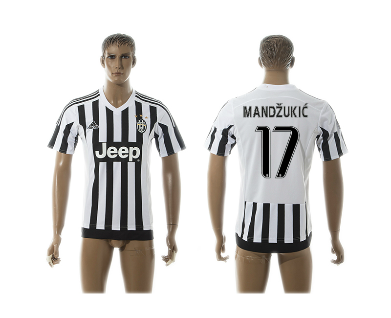2015-16 Juventus 17 MANDZUKIC Home Thailand Jersey