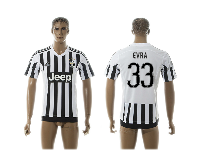 2015-16 Juventus 33 EVRA Home Thailand Jersey