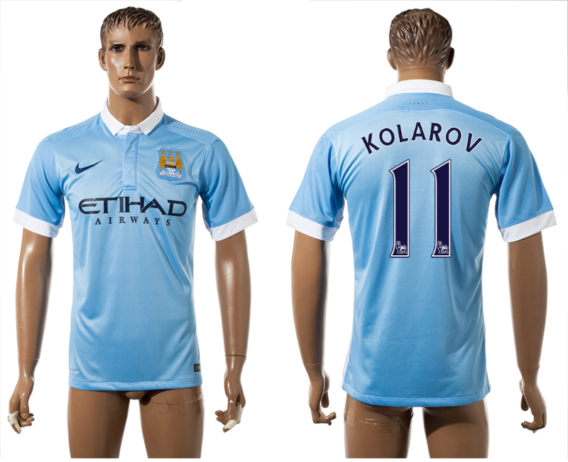 2015-16 Manchester City 11 KOLAROV Home Thailand Jersey