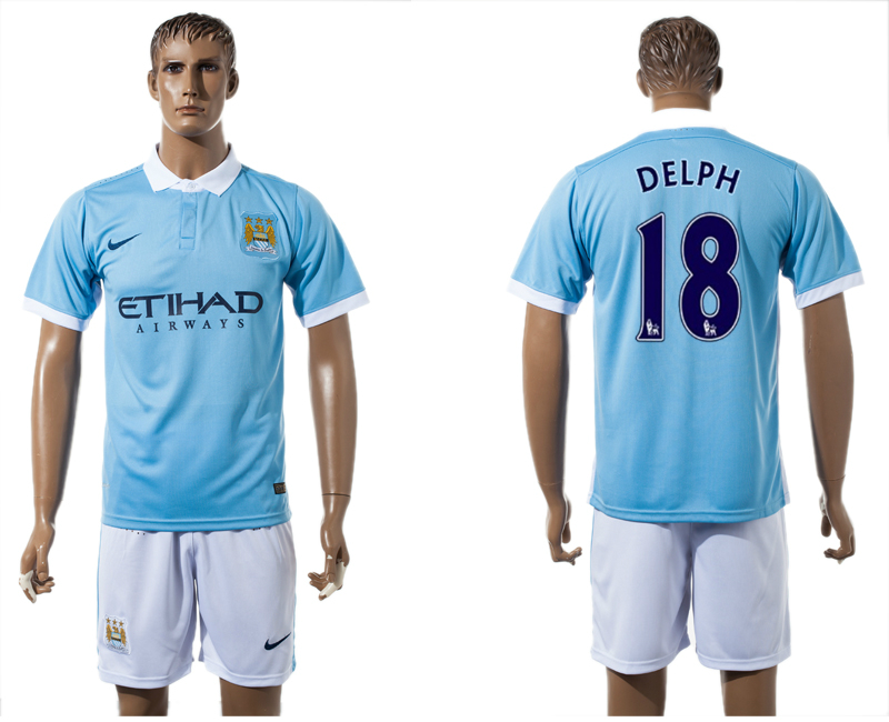 2015-16 Manchester City 18 DELPH Home Jersey