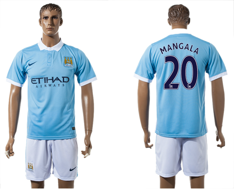 2015-16 Manchester City 20 MANGALA Home Jersey