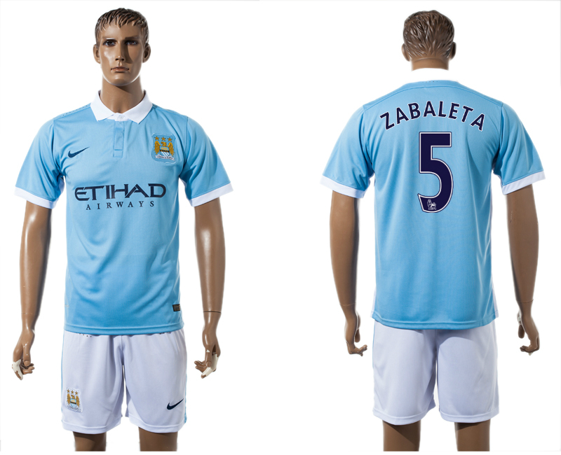 2015-16 Manchester City 5 ZABALETA Home Jersey
