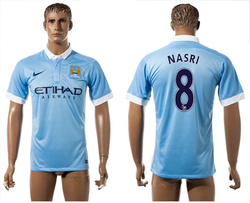 2015-16 Manchester City 8 NASRI Home Thailand Jersey