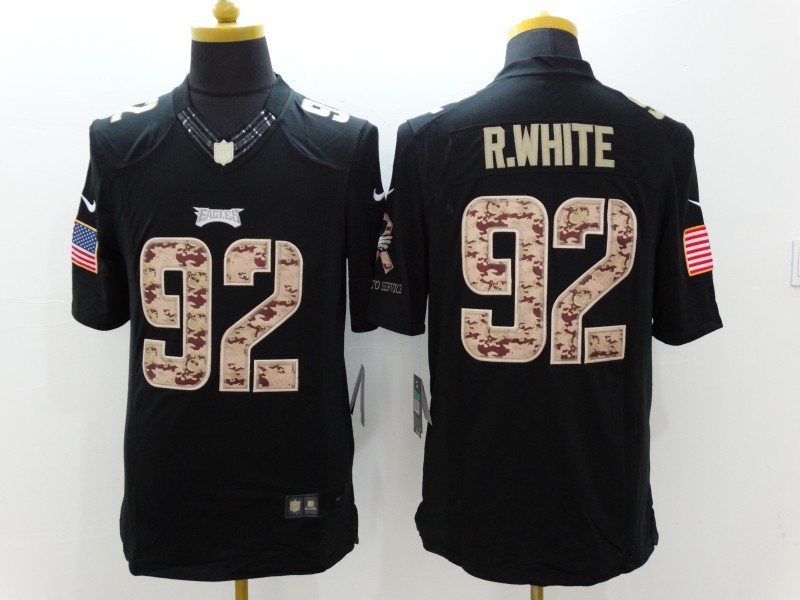 Nike Eagles 92 R.White Black Salute To Service Limited Jersey