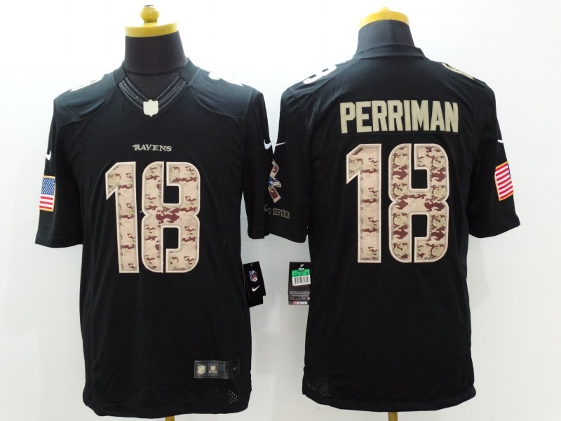 Nike Ravens 18 Perriman Black Salute To Service Limited Jersey