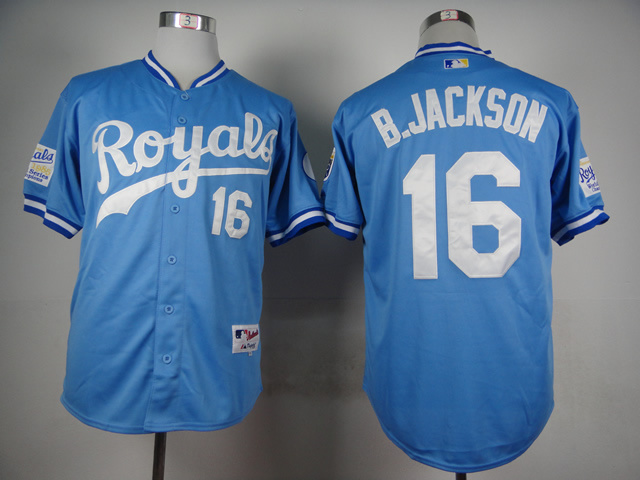 Royals 16 Bo Jackson Light Blue 1985 Turn Back The Clock Jersey Royals 16 Bo Jackson Light Blue 1985 Turn Back The Clock Jersey