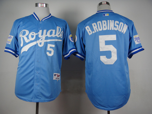 Royals 5 B.Robinson Light Blue 1985 Turn Back The Clock Jersey
