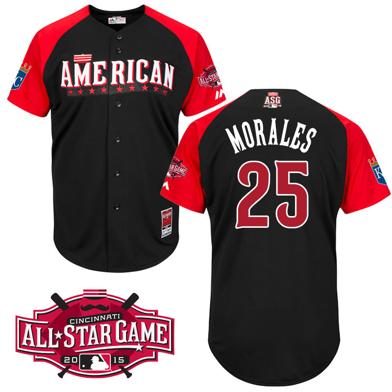 American League Royals 25 Morales Black 2015 All Star Jersey