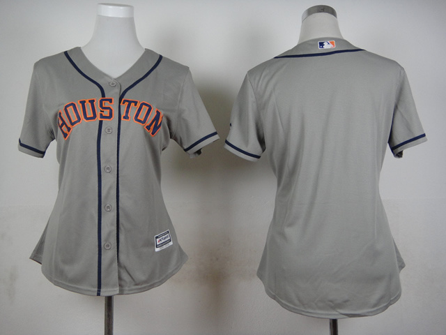 Astros Grey New Cool Base Women Jersey